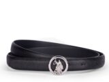 US POLO – CINTURA ROUND LOGO NERA