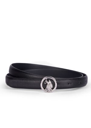 US POLO - CINTURA ROUND LOGO NERA